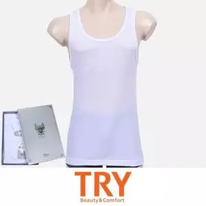 (트라이)면100 순면 편안한 남성 베이직 얇은 런닝 남런닝 남자런닝