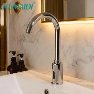 케마이디 터치리스 센서 욕실 세면대 수전 크롬 믹싱 탭, 높은 포함 겸용