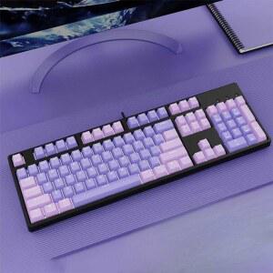 보라색키보드 사무실 자판 블랙베리 F98 청축 측각 아이스블루 84키 미니 펑크 조약돌