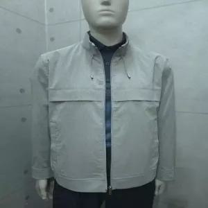 인디안웰메이드 남성 봄 스트링(줄) 장식 포인트 그레이색 폴리 점퍼 5 S 1309