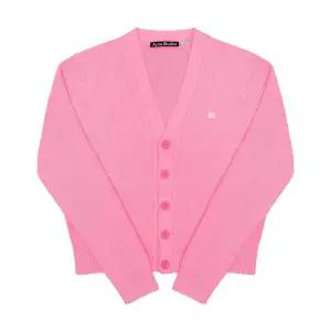 [아크네] 남녀공용 페이스 Logo 로고 패치 가디건(C60104 CAMEO PINK)