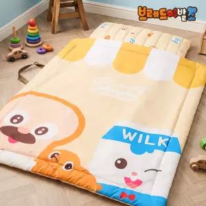 아띠래빗 브레드이발소 아기 양면 사계절 낮잠 이불세트 일체형 침구 패드 이불
