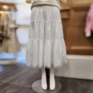 [플라스틱아일랜드] 플라스틱아일랜드 레이스포인트티어드밴딩스커트 PS2WS861