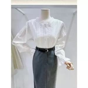 [갤러리아] [LAP]레이스장식 핀턱크랍블라우스 (AS7XB174)