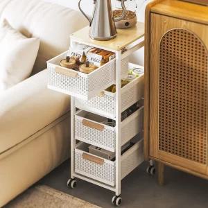 이동식 수납장 냉장고 틈새랙 부엌용 주방 다용도 사이드장 광폭 선반