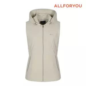 [올포유] 23FW 여성 테이프 포인트 후드 집업 베스트 AWVEM7481-102
