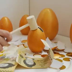 ?금알 계란 깨기 캡슐 용돈 볼 뽑기 랜덤 이벤트 2size 행운 부모님 어버이날 행사 선물 게임 돈