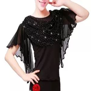 사교 살사 댄스티 상의 라틴 공연복 라인댄스복 여성