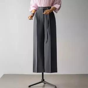 (안나앤모드) deal 투핀턱 벨티드 쿨 슬랙스[팬츠EC533]