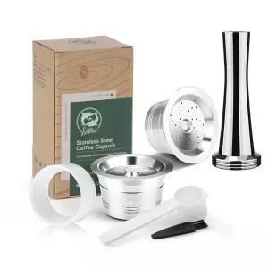 호환  재사용 커피 포드 크레마 캡슐 스테인레스 스틸 금속 필터 3 하트 카피시모 K fee 카페탈리 치보 리