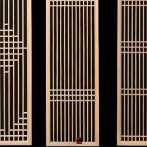 포토존 창호문 격자무늬 한옥문 인테리어 우드 파티션 문살 전통