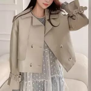 비올라 트렌치 더블 레더 숏자켓_S4627