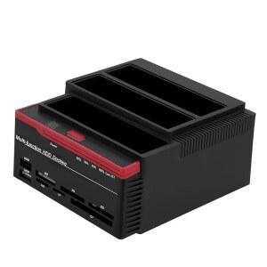 USB 3.0에서 SATA 듀얼 베이 하드 드라이브 도킹 스테이션 - 2.5인치 및 3.5인치 IDE 드라이브, 오프라인 클론 리더, HDD 스테이션(미국) 지원