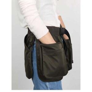 허리 앞치마 목공 주머니 공용 캔버스 1 공방 2개 방수 검정색 소형 블랙 고양이 안됨