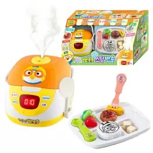 원앤원 뽀로로 칙칙 스팀 밥솥 식판세트 LED&뽀로로동요 주방놀이