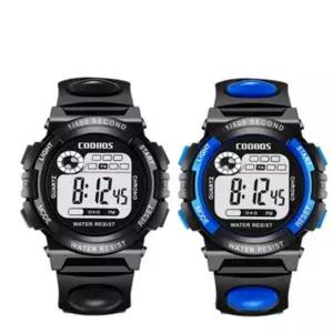 스포츠 시계 디지털 패션 우레탄 남성 전자 시계 손목 어린이 요일 레저 표시 알람 스톱 워치 아동 조명