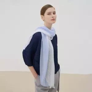 [플리츠미] 플리츠 배색 스카프_HPSCS125L42