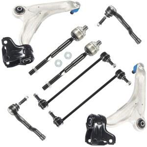 TIEZFUL 8피스 하단 20162018 전면 링크 암, 볼 링컨 20152022, 외부 로드 내부 포드 엣지 타이 조인트 키트, MKX 엔드 바 서스펜션 스웨이 컨트롤 포함