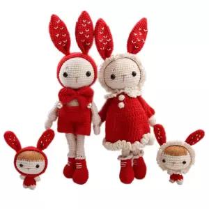 코바늘인형뜨기 토끼 코바늘 키트 커플 인형도안 뜨개질