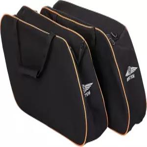 할리 데이비슨 글라이드/로드 킹을 위한 오렌지 파이핑이 있는 베스트템 L-글라이드-SDL-R 하드 새들백