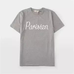 메종키츠네 파리지엥 로고 남녀공용 반팔 티셔츠 AM00101KJ0008 GRM