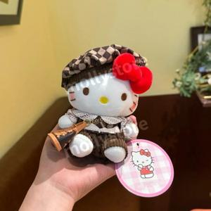 체커보드 영국 정장 키티 인형 키링 가방고리