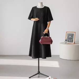 (안나앤플러스) 모렌 플라워 펀칭 원피스[드레스EFM7] 빅사이즈