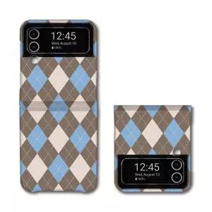 아칸 밍에르 귀여운 아가일 Z플립3/4 클리어 하드 케이스