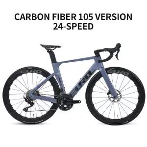 풀 카본 파이버 로드 바이크 105 그룹셋 24단 오일 디스크 8.8kg 학생용 윈드 브레이킹 레이싱 듀얼
