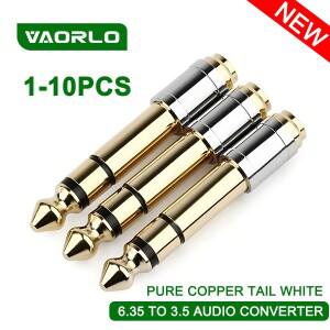 잭6.35mm 남성 플러그-3.5mm 여성 커넥터 헤드폰 앰프 오디오 어댑터 마이크 기타 AUX 변환기