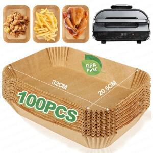 에어 프라이어 라이너 닌자 FG551 용 직사각형 일회용 양피지 XL 6-in-1 그릴 베이킹 액세서리