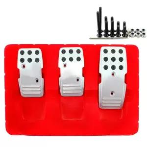 범용 자동차 페달 커버 키트 알루미늄 수동 미끄럼 방지 클러치 브레이크 가속기 풋 레이싱 액세서리