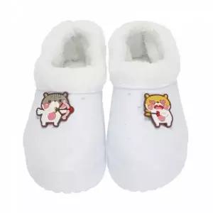 따뜻한 겨울 털 실내화 미끄럼 겨울 방한 슬리퍼 거실화 사무실_24759752