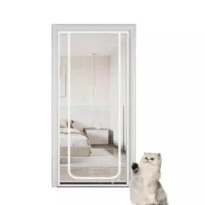 [반려] 현관문 애견방묘문 고양이 지퍼방충문 안전문 110x220cm