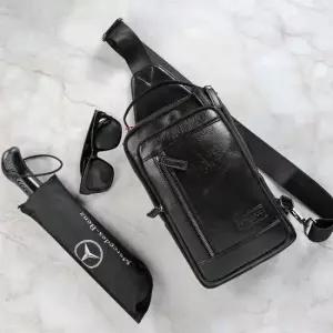 맨스백 데일리 남성 심플 다용도 가죽 슬링백 힙색