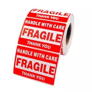 스티커 파손주의 취급주의 롤 영문 택배 포장 배송 경고 1롤 500매