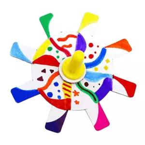 초등수업 회전관성 무지개 색칠놀이 팽이 만들기 4인x4세트/ 기초과학 돌봄교실 착시