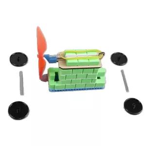 초등 만들기과학 미니벽돌 풍향자동차 조립키트 3세트/ 방학선물 홈스쿨링 고무줄총