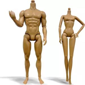 헬라이메이 1/6 스케일 흑인 피부 액션 피규어 바디 세트 관절로 교체하는 여성 및 남성 모델 인형 아트