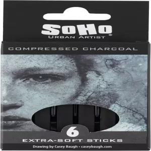 소호 도시 예술가 압축 - 학생 블렌딩 라이브 피규어 드로잉 등을 위한 그리기! [블랙 6팩]