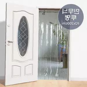 현관 투명 비닐커튼 92x200 방충 출입문 간편설치 주방용 실내 먼지차단 방풍