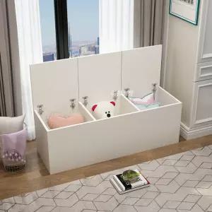 심플 화이트 공간박스 수납 거실 티비장 선반겸용 일자 정리 상자