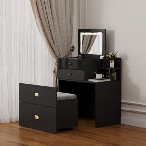 럭셔리 메이크업 공간활용 LED조명 테이블 원룸 현대 북유럽식 신혼 방꾸며 소녀 조립