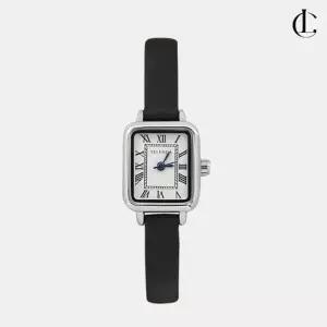 엘케이트 여성 데일리 모던 가죽 레더 스트랩 워치 사각 정장 블루핸즈 손목시계 LMY008