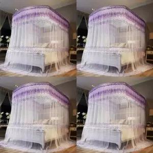캐노피 침대 모기장 200x220cm 퍼플 대형모기장 실내모기장