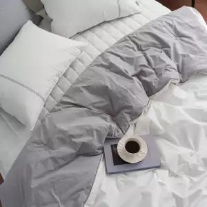 이솔홈 포에 투톤 고밀도 순면 이불패드세트 Q