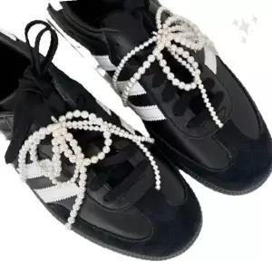 진주장식 리본모티브 운동화꾸미기 신발장식 슈즈액세서리 커스텀 아이템 캐주얼