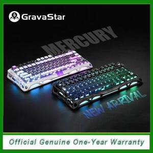 GravaStar Mercury V75 HE 키보드, 75% 홀 효과 마그네틱 스위치 게이밍 8000Hz 폴링, 0.005RT, 유선 USB-C