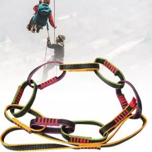 우수네 데이지 체인 로프 야외 나일론 등반 내리막길 고고도 시추 작업을 위한 링 슬링 개인 앵커 형성