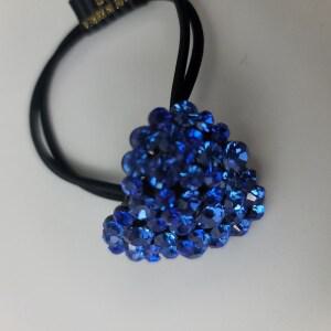 14color 하트 스톤 헤어링 보석 큐빅 머리끈 방울 고급 백화점 큐빅볼 고무줄